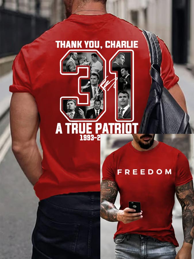 Justice for Charlie Kirk, Freedom Shirt Unisex T-Shirt (Buy 3 Free Shipping)