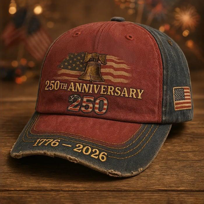 250th Anniversary Commemorative Baseball Cap - Celebrate 250 Years of Freedom