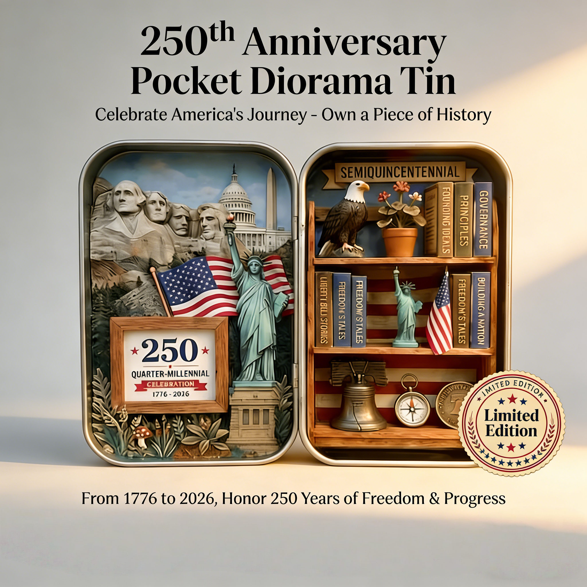 🔥Last Day 49% OFF - ❤️🗽us 250th Anniversary Pocket Diorama Tin