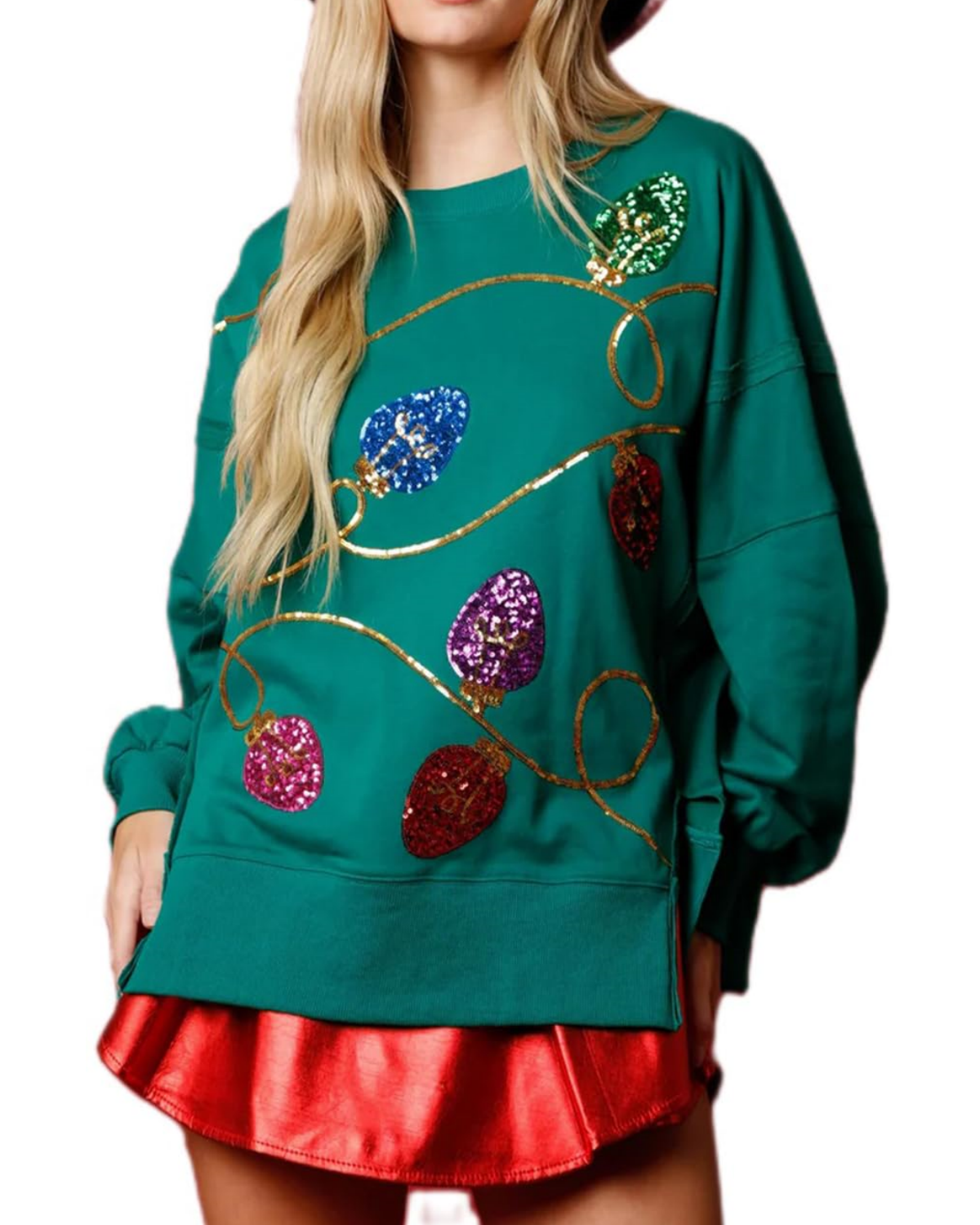 Christmas Light Bulb Sequin Sweatshirt (Buy 2 Free Shipping)