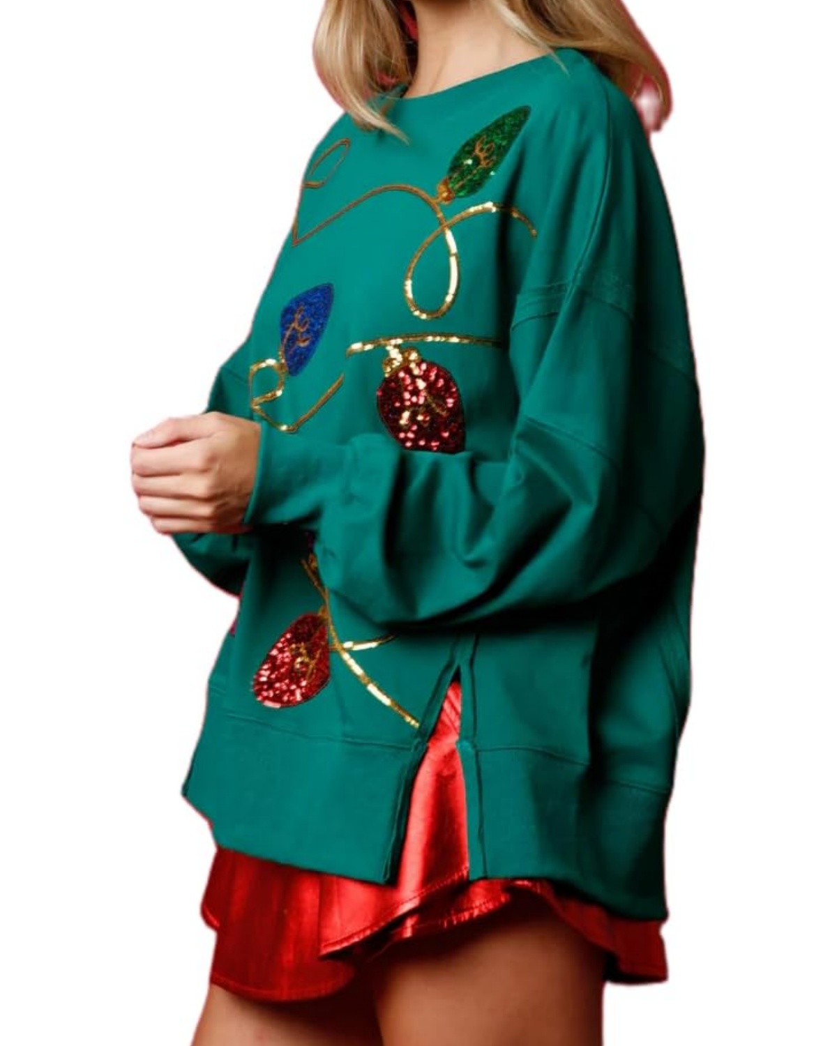 Christmas Light Bulb Sequin Sweatshirt (Buy 2 Free Shipping)