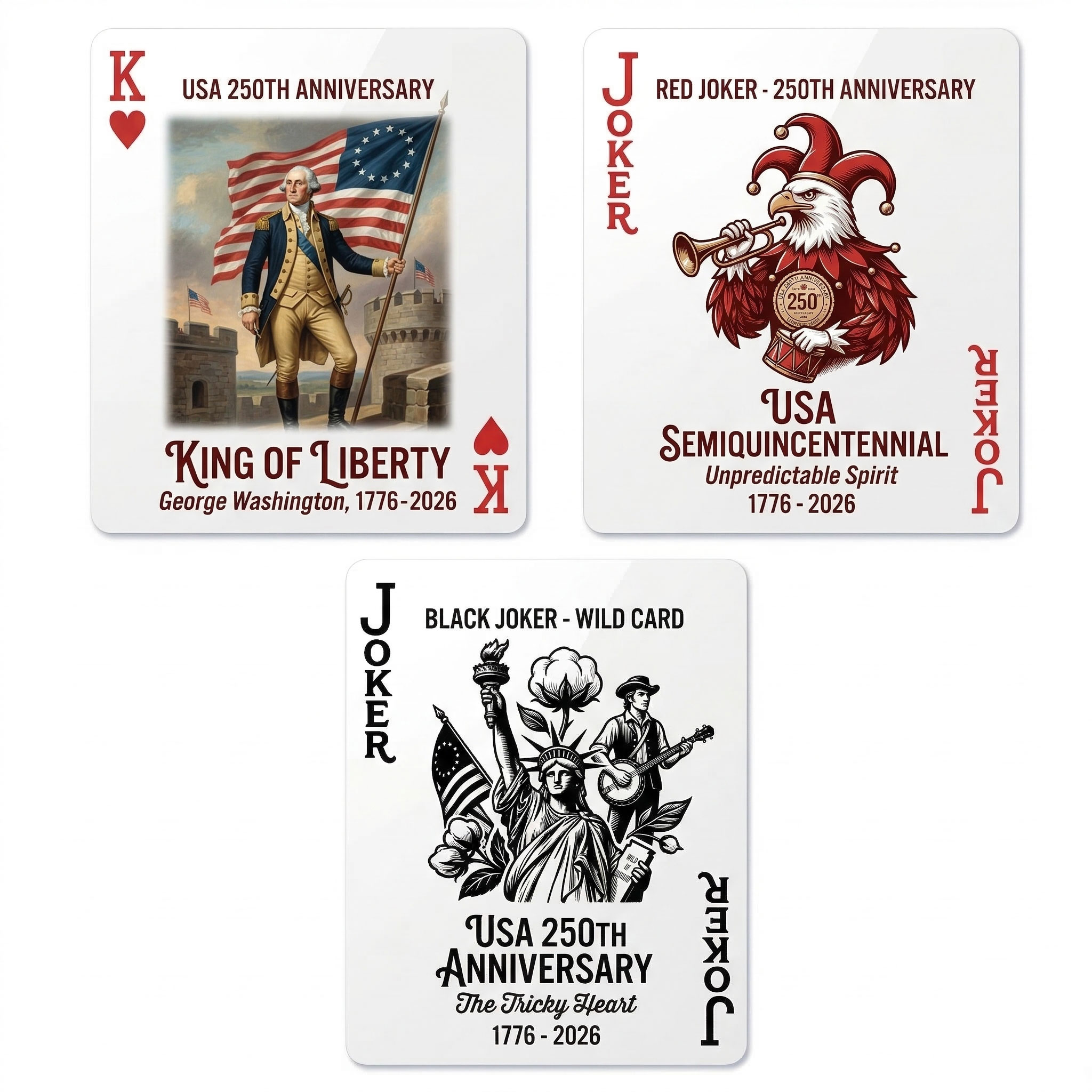 🦅🃏USA 250th Anniversary Commemorative Playing Cards