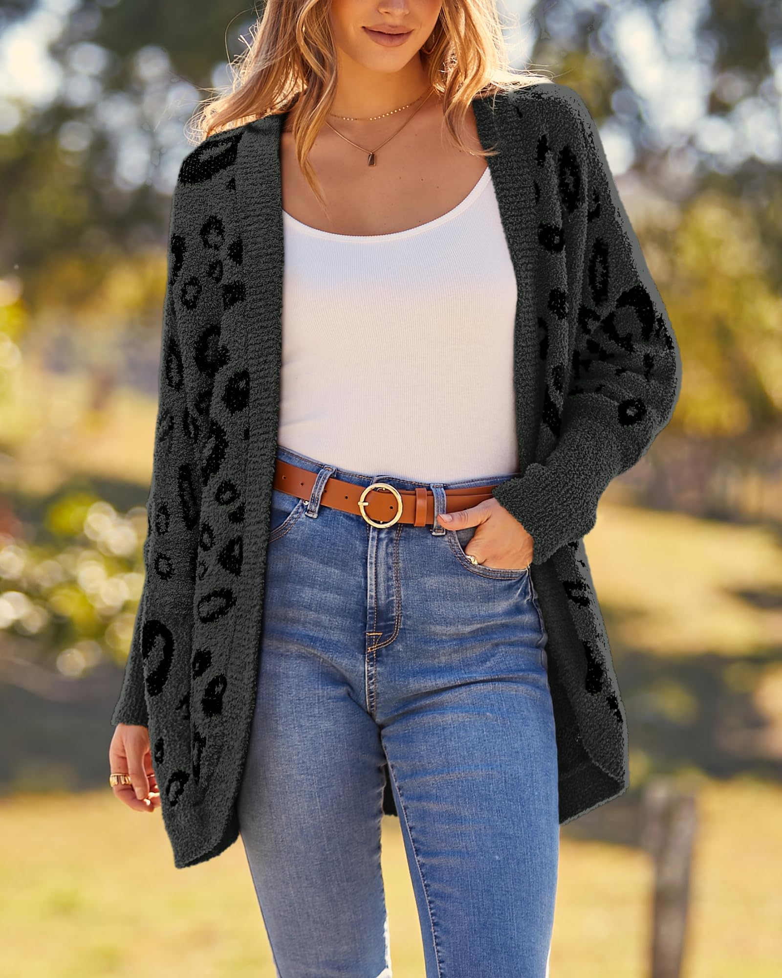 ✨Women's Leopard Print Long Sleeve Cardigan Jacket