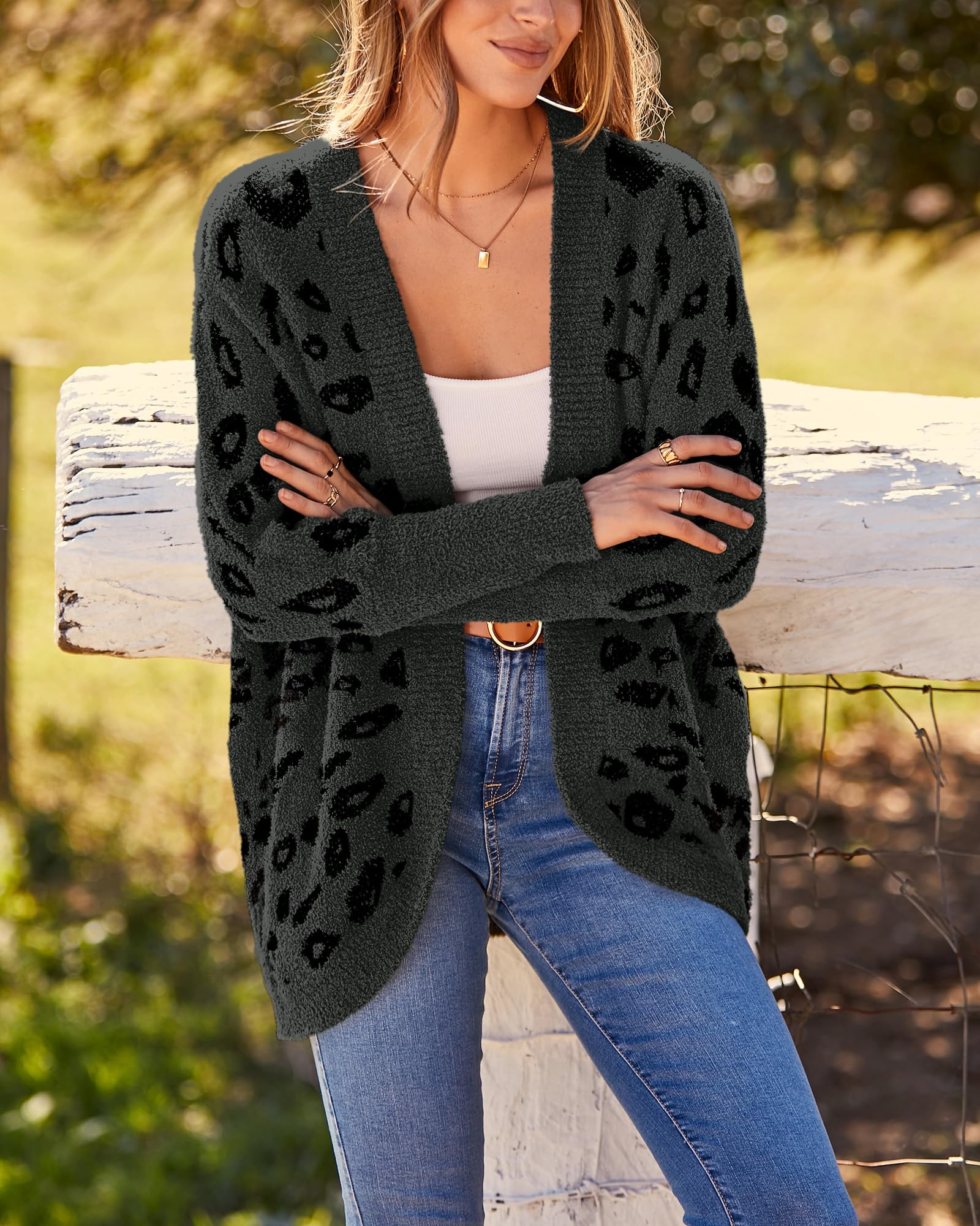 ✨Women's Leopard Print Long Sleeve Cardigan Jacket