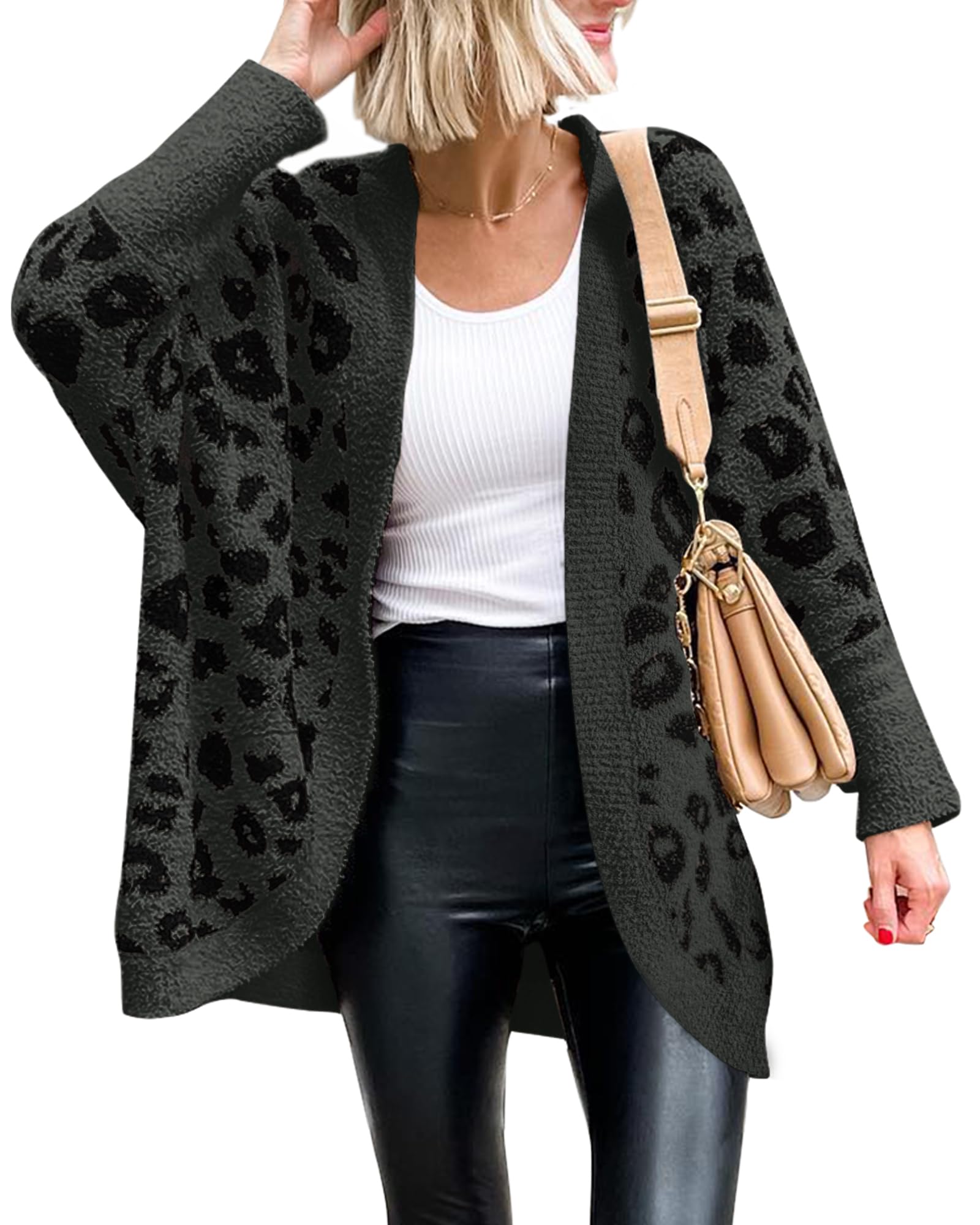 ✨Women's Leopard Print Long Sleeve Cardigan Jacket