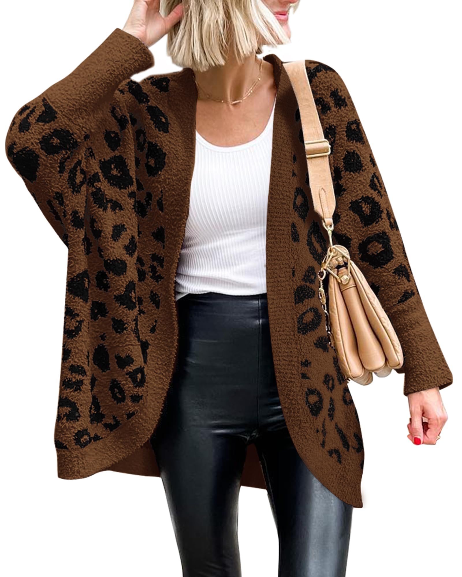 ✨Women's Leopard Print Long Sleeve Cardigan Jacket