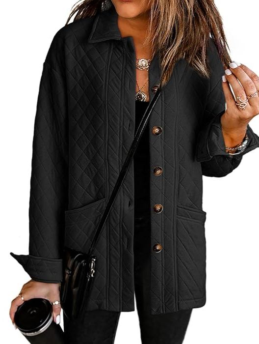 ✨Women's  Casual Button Down Long Sleeve Quilted Jackets (Buy 2 Free Shipping)