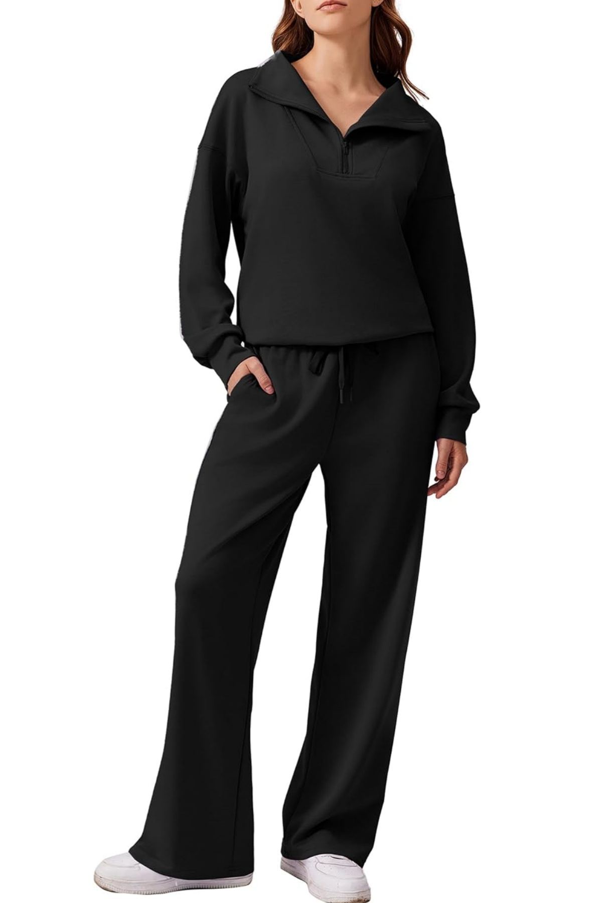 Oversized Sweatshirt Wide Leg Pants Two Piece Set (Buy 2 Free Shipping)