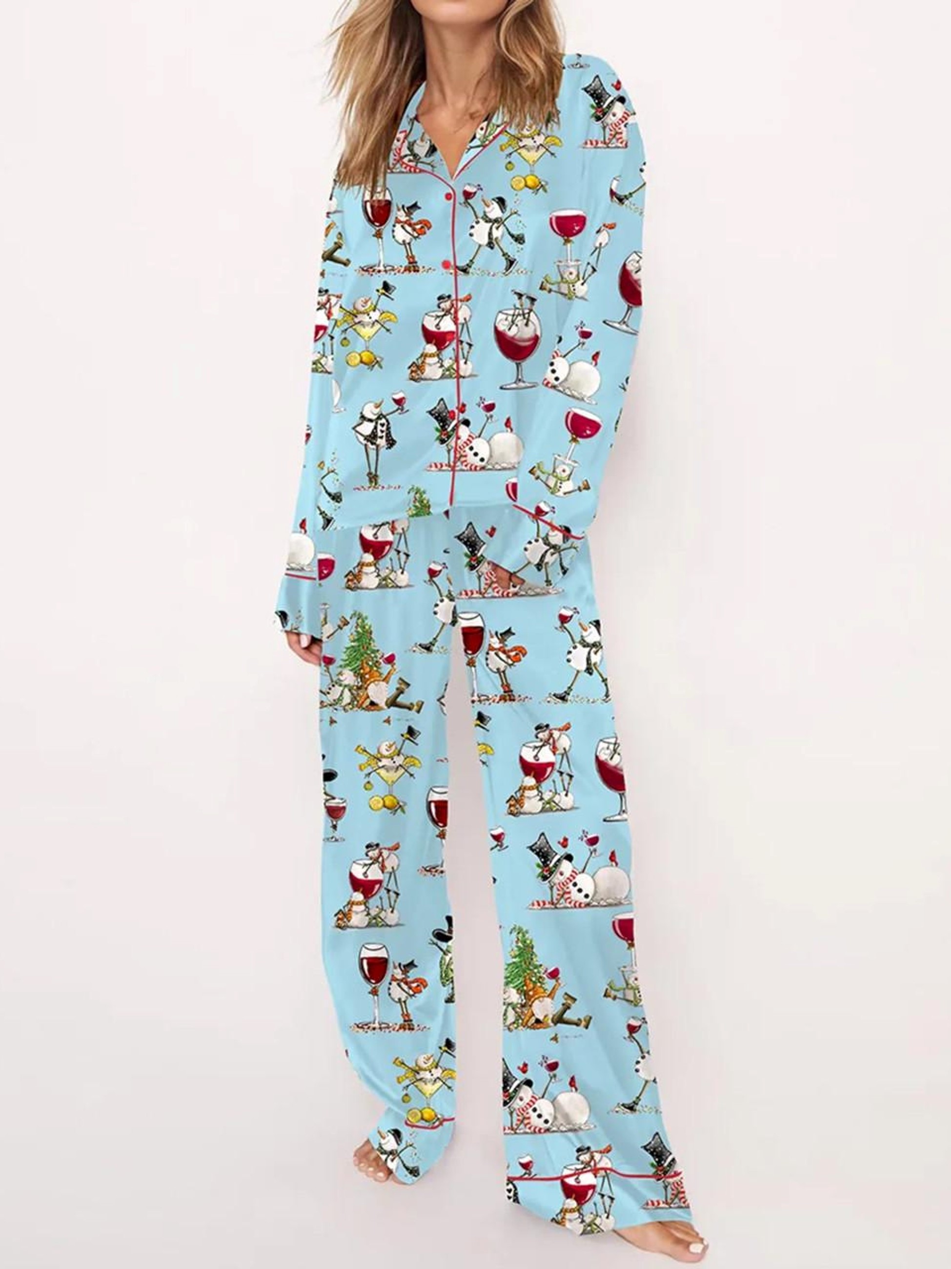 Women's Tipsy Snowman Pajama Set