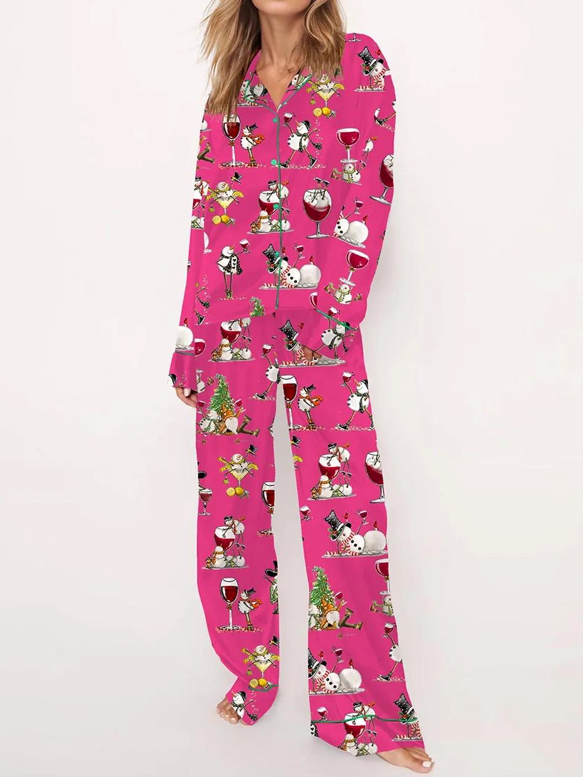 Women's Tipsy Snowman Pajama Set