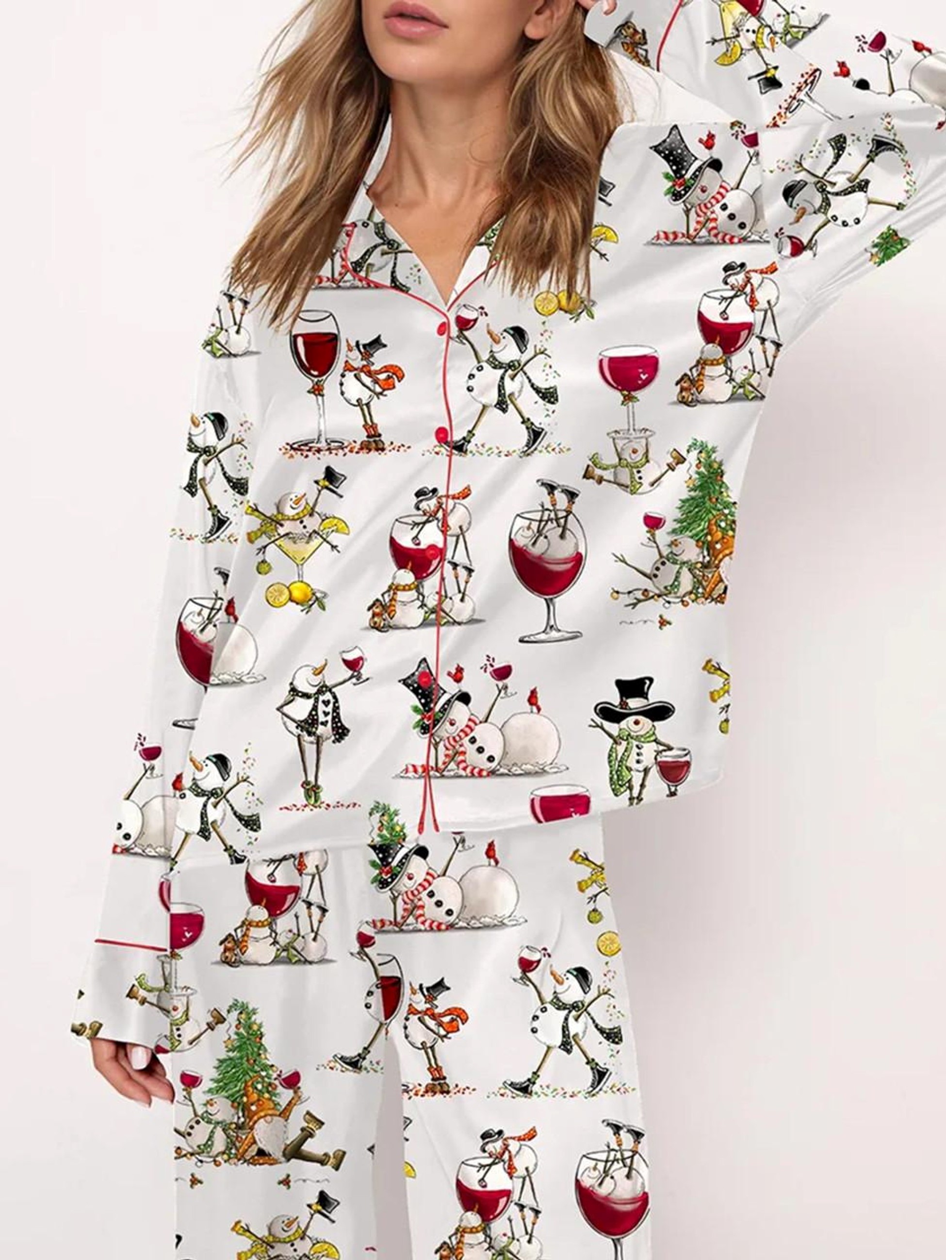 Women's Tipsy Snowman Pajama Set