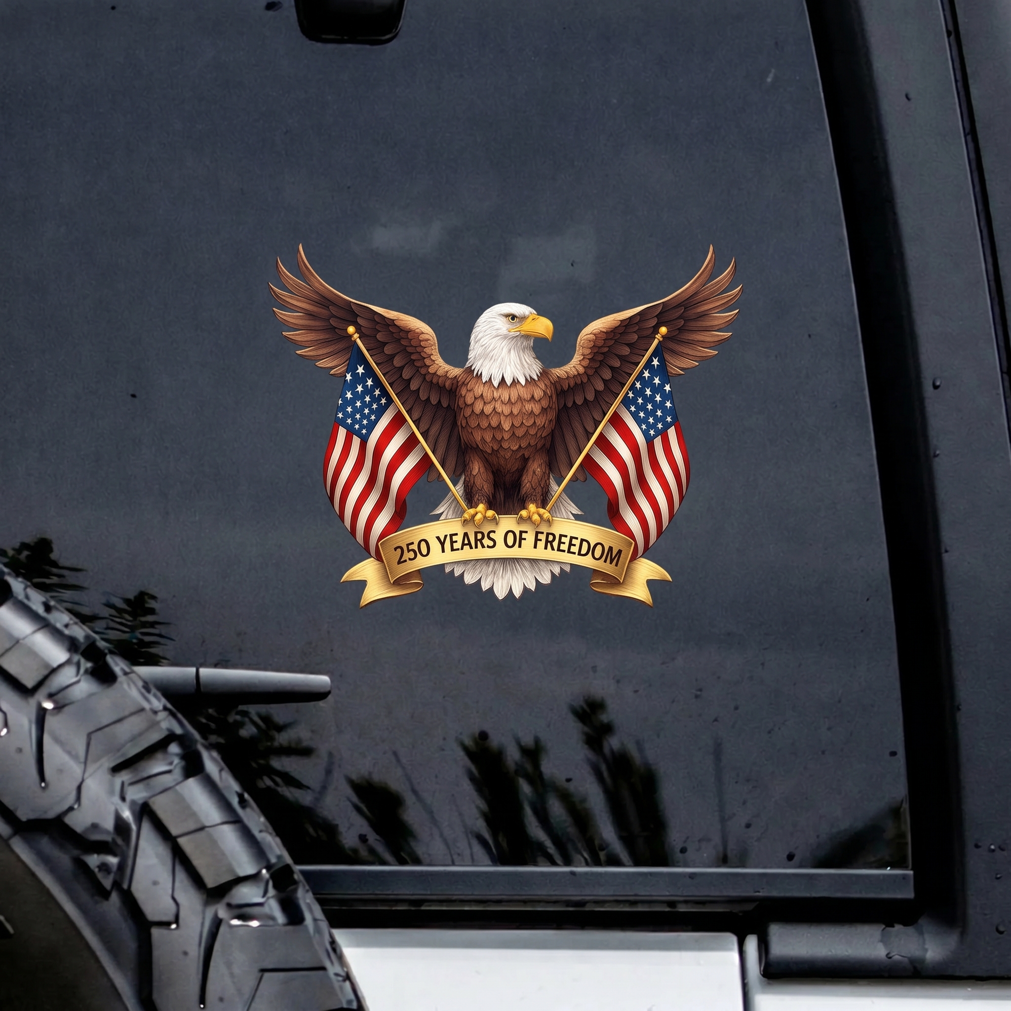 🔥 LIMITED TIME OFFER – America 250th Anniversary Decal 1776-2026 Patriotic USA Flag Car Window Sticker