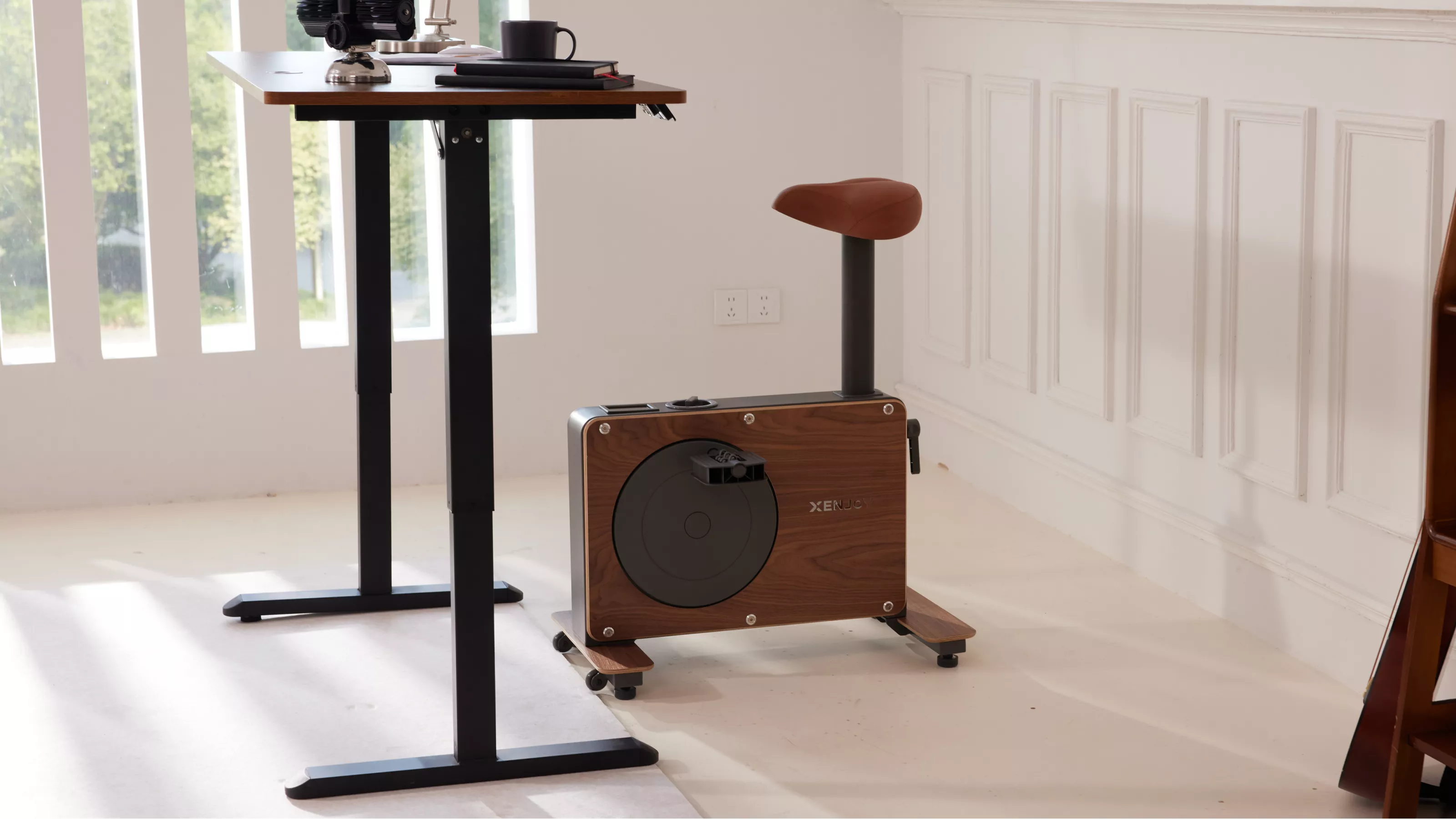 Under Desk Bike Before and After