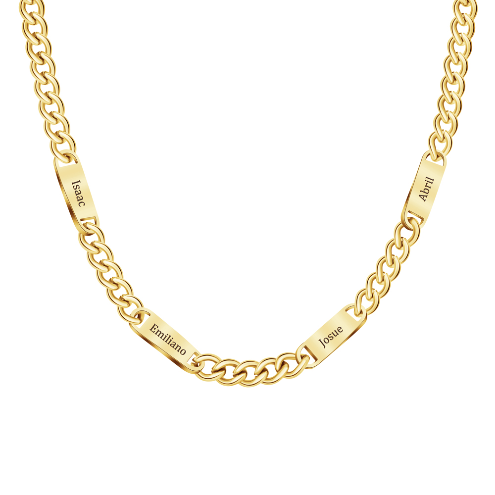 Custom Name Cuban Link Chain Necklace for Men
