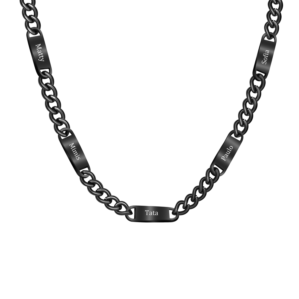 Custom Name Cuban Link Chain Necklace for Men