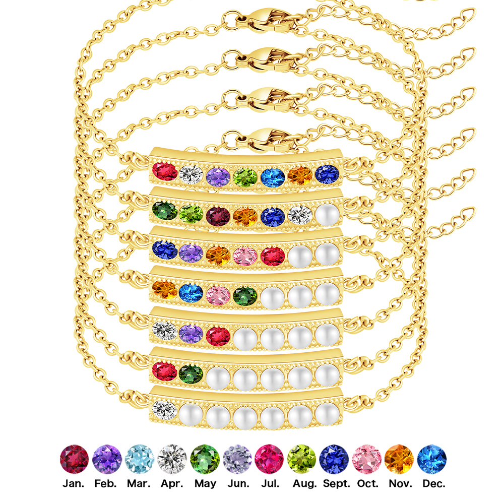 ✨ Personalized Birthstone & Pearl Bracelet/Necklace ✨