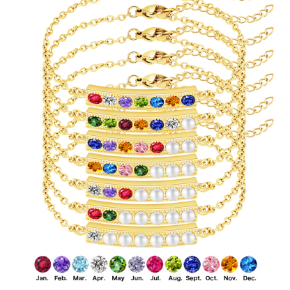 ✨ Personalized Birthstone & Pearl Bracelet/Necklace ✨