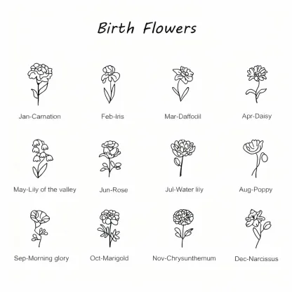 Bespoke Customization - Unique Birth Flower Necklace
