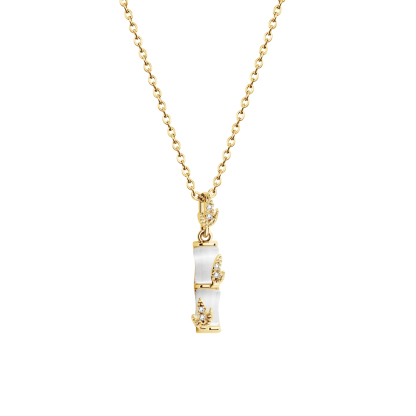 Bamboo Glow Jade Clavicle Necklace