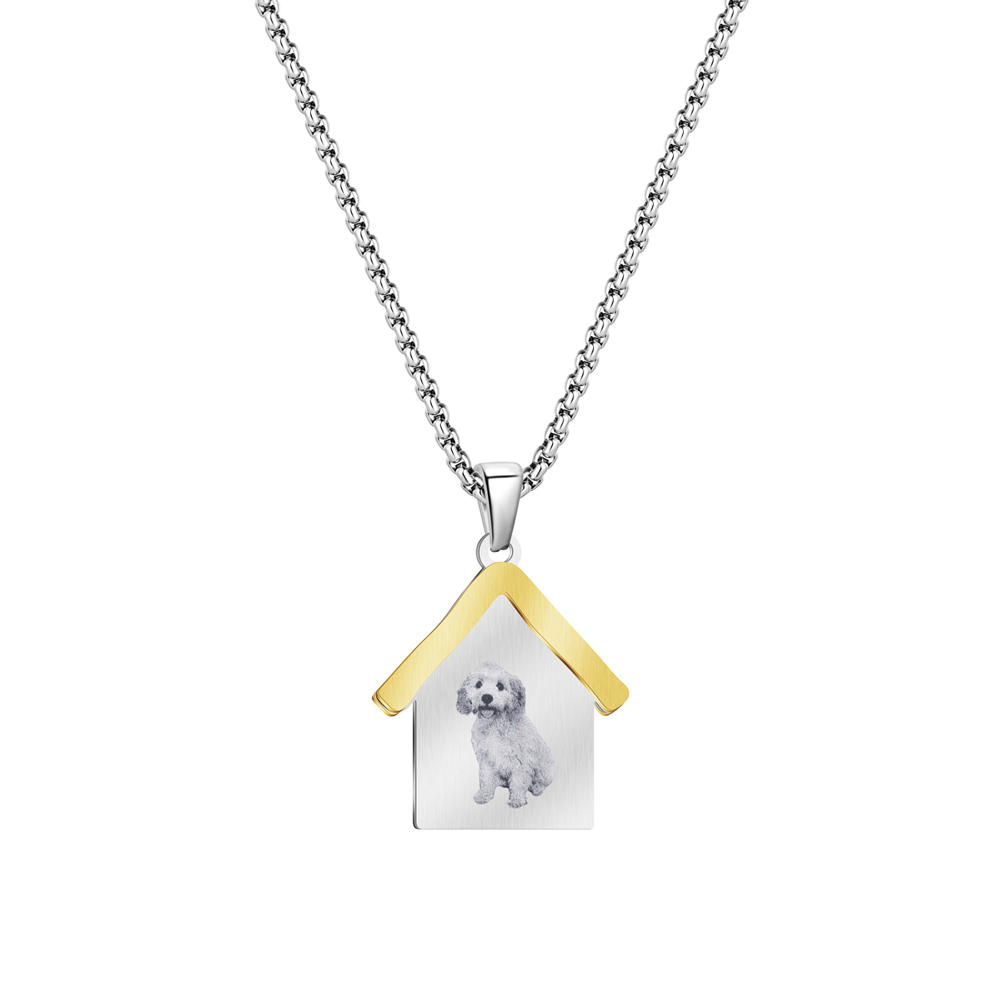 Pet House Photo Necklace 🐾