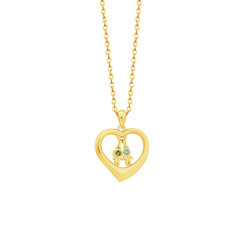 Heart-shaped Doll Diamond Necklace