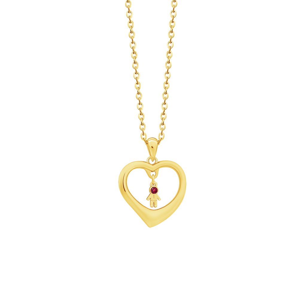 Heart-shaped Doll Diamond Necklace