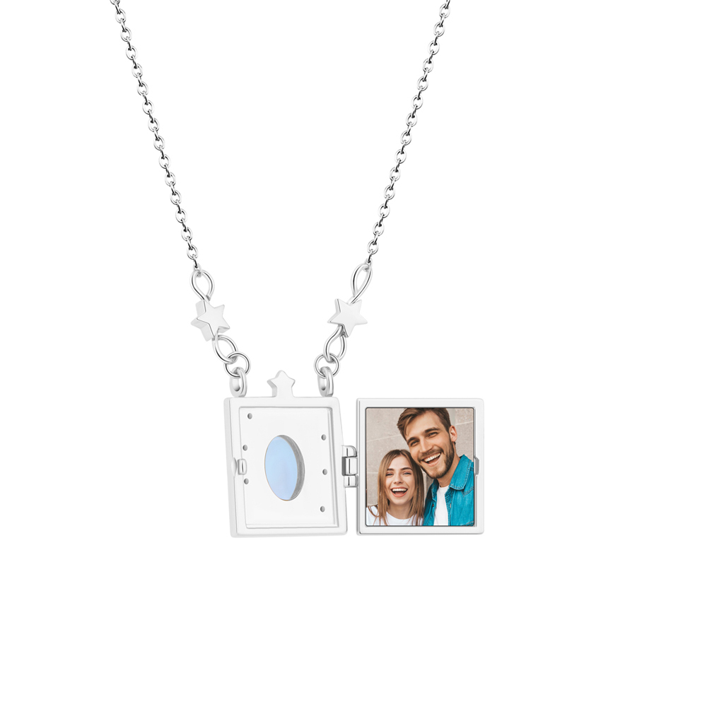 ✨ Diamond Photo Locket Necklace