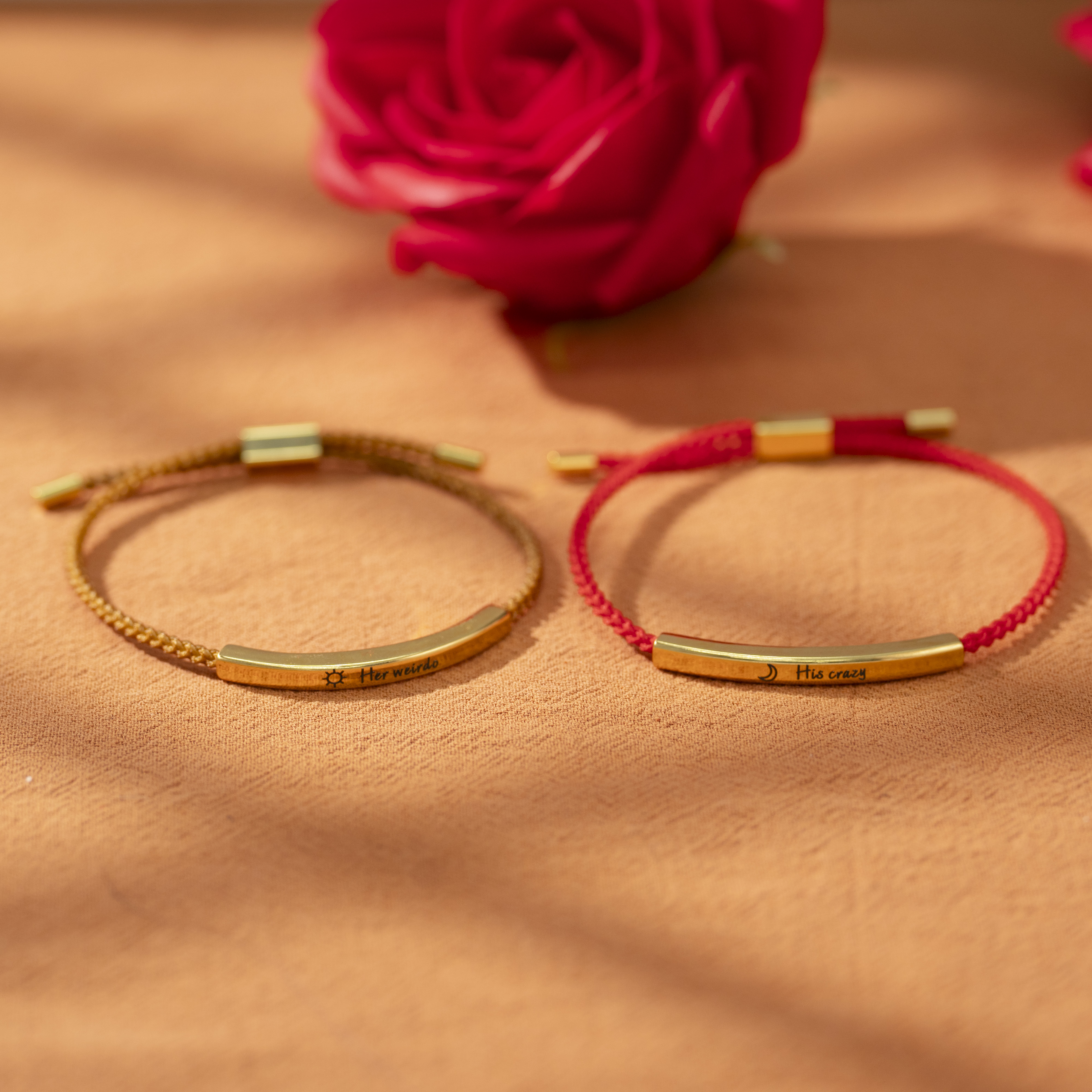 Couple bracelet "Her weirdo" "His crazy"