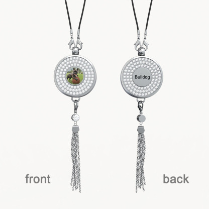 Personalized Car Perfume Photo Name Pendant