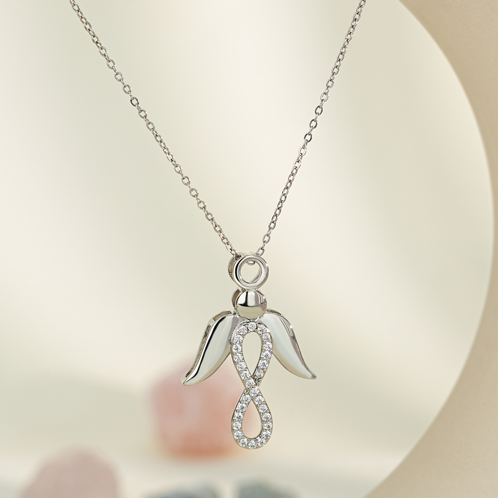 Valentine’s Day Angel Wings Infinity Necklace
