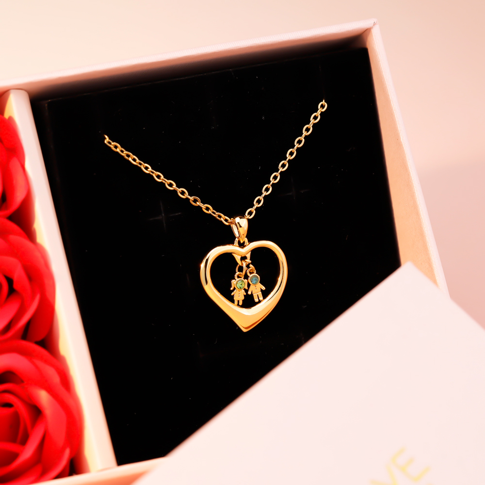 Heart-shaped Doll Diamond Necklace