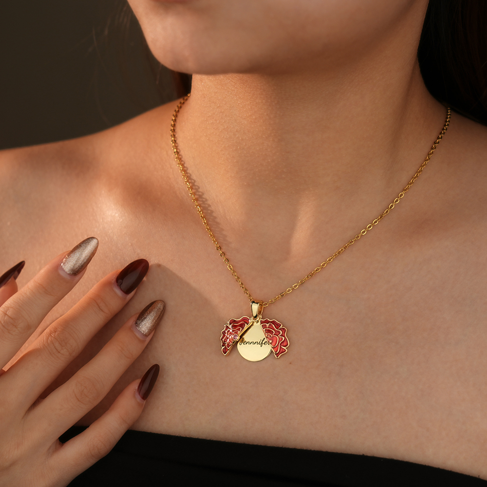 Valentine's Day Gifts🌸 Personalized Blooming Flower Name Necklace