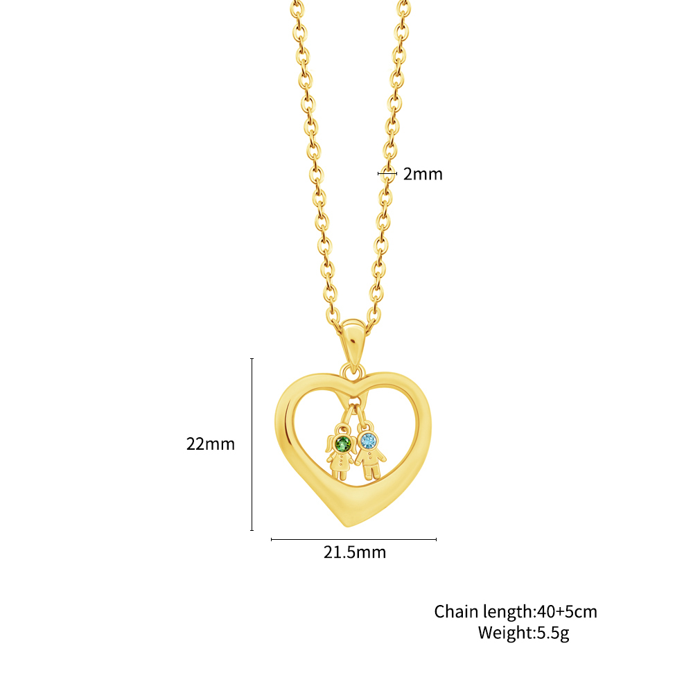 Heart-shaped Doll Diamond Necklace