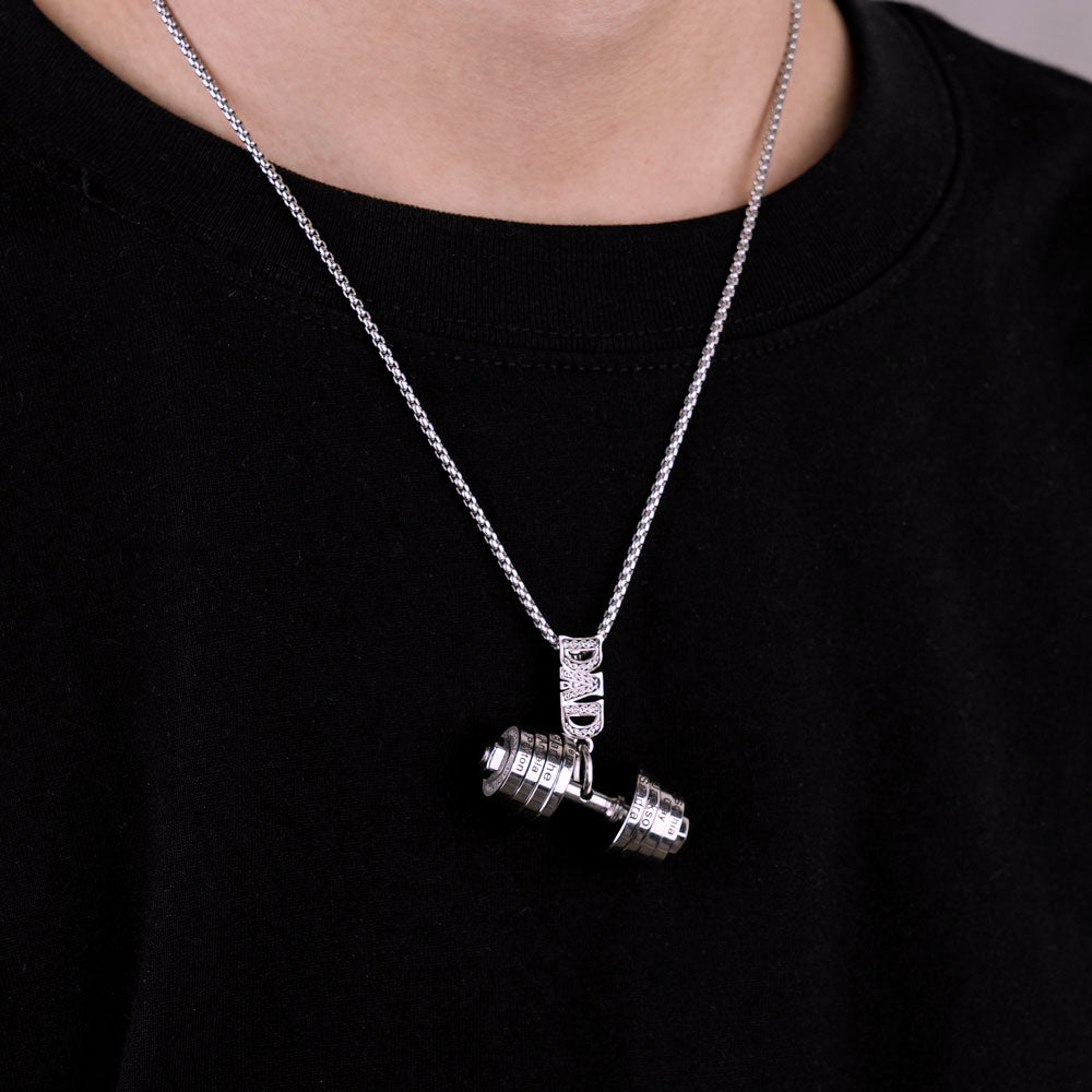 Father's Day🎁 Personalized DAD Dumbbell Charm Necklace
