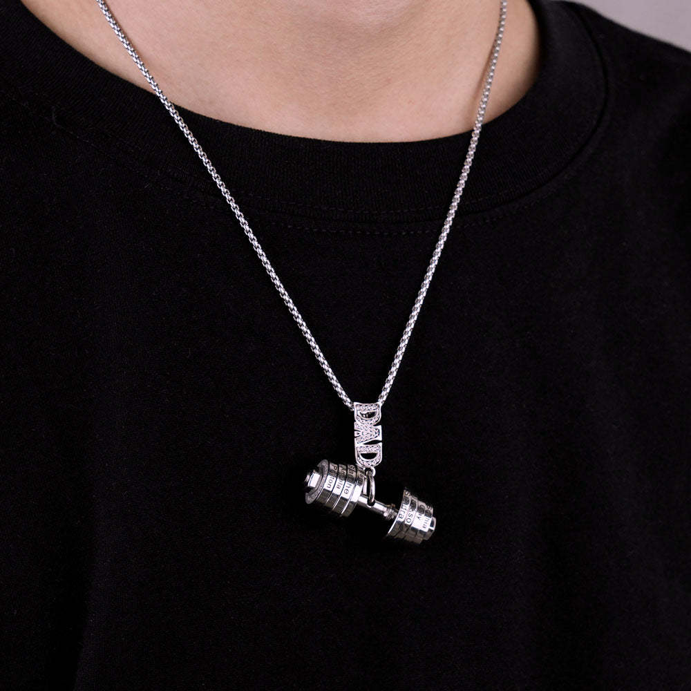 Father's Day🎁 Personalized DAD Dumbbell Charm Necklace