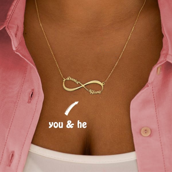 Mother's Day Gift, Infinity Love Name Necklace