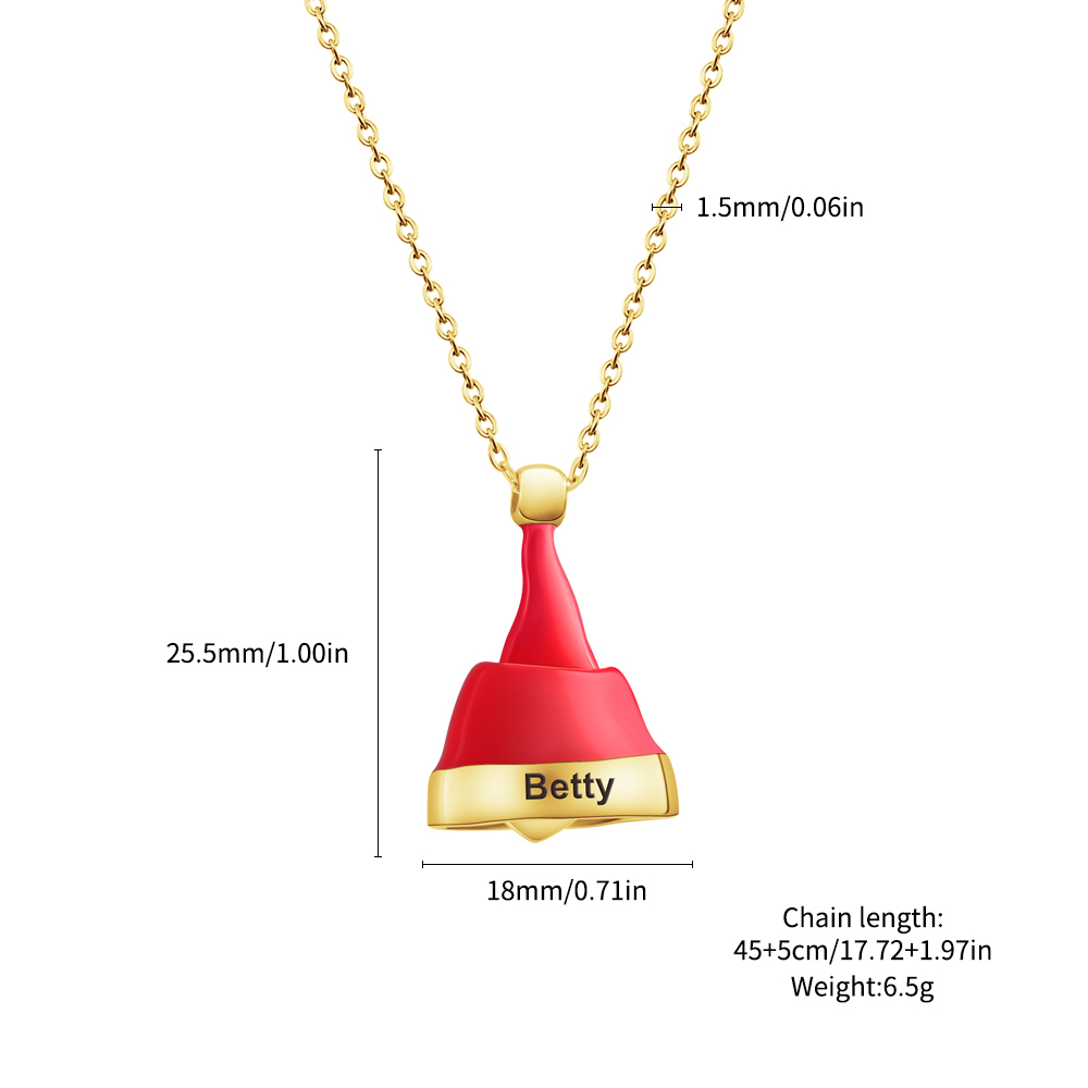 🎅 Secret in the Christmas Hat Necklace