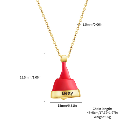 🎅 Secret in the Christmas Hat Necklace