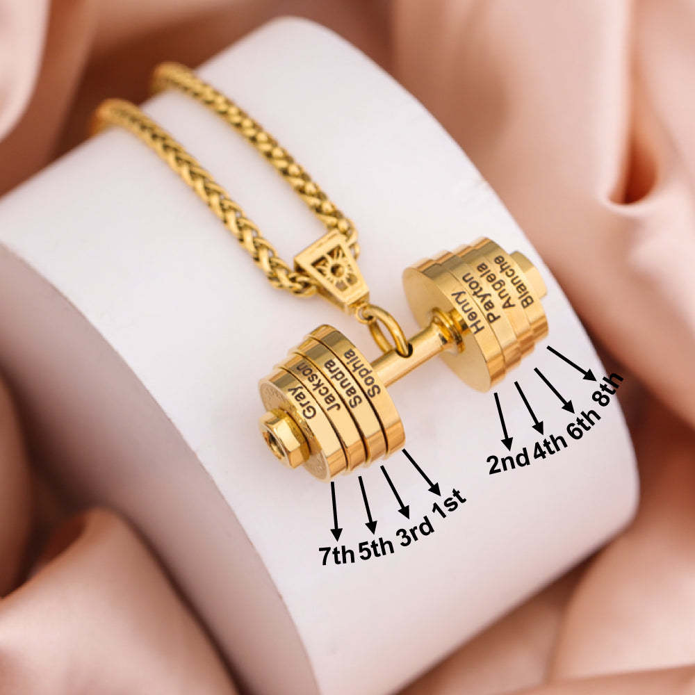 Father's Day🎁 Personalized DAD Dumbbell Charm Necklace