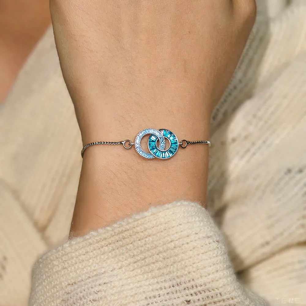  Valentine's Day Gifts💕 New Arrival Birthstone Bond Us Together Linking Circles Bracelet