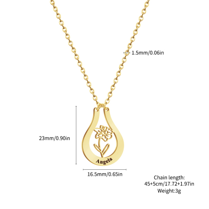 Bespoke Customization - 🌼Unique Birth Flower Necklace🌼
