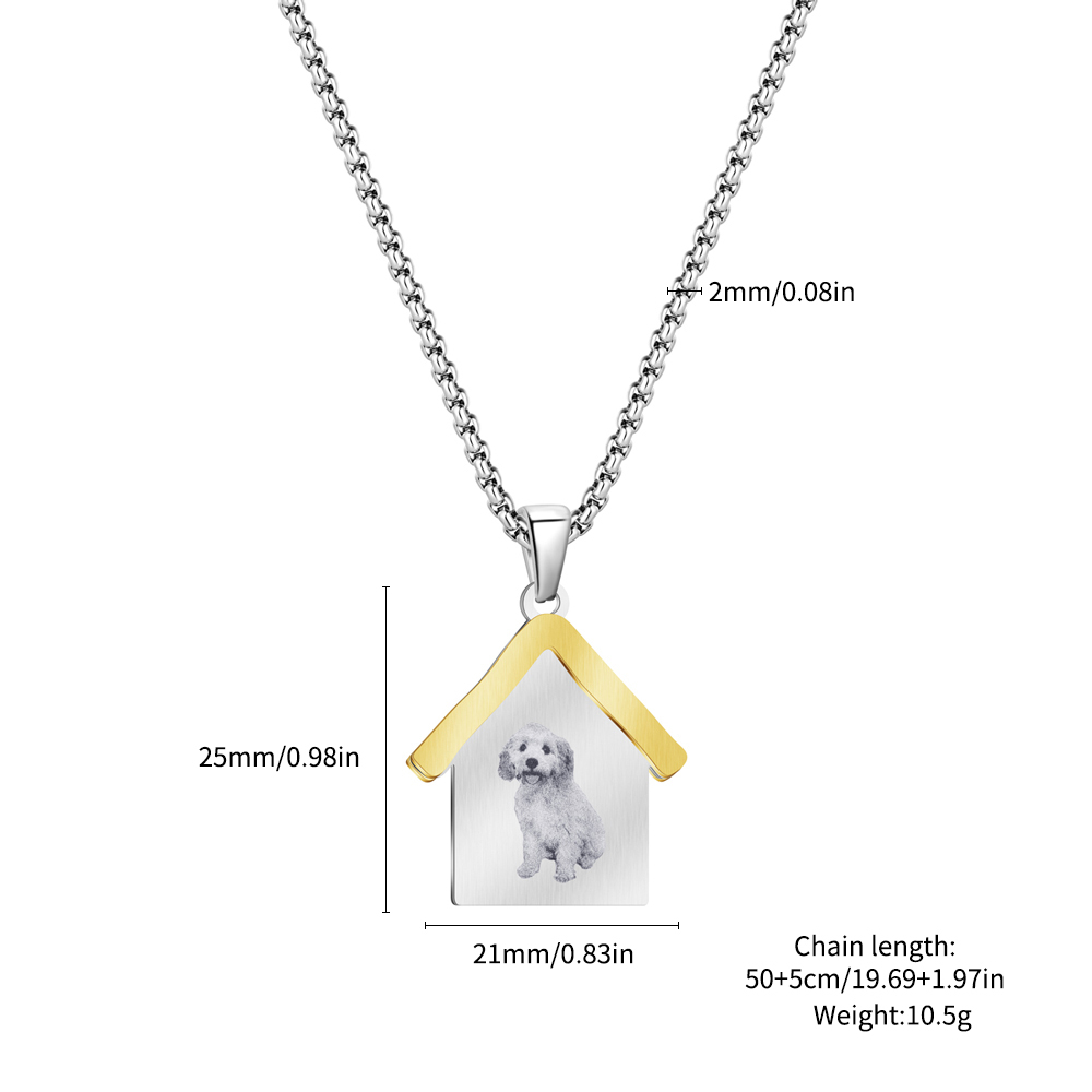 Pet House Photo Necklace 🐾