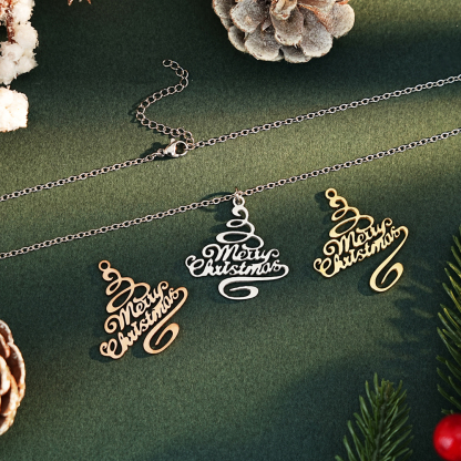 ✨ Merry Christmas Script Necklace ✨