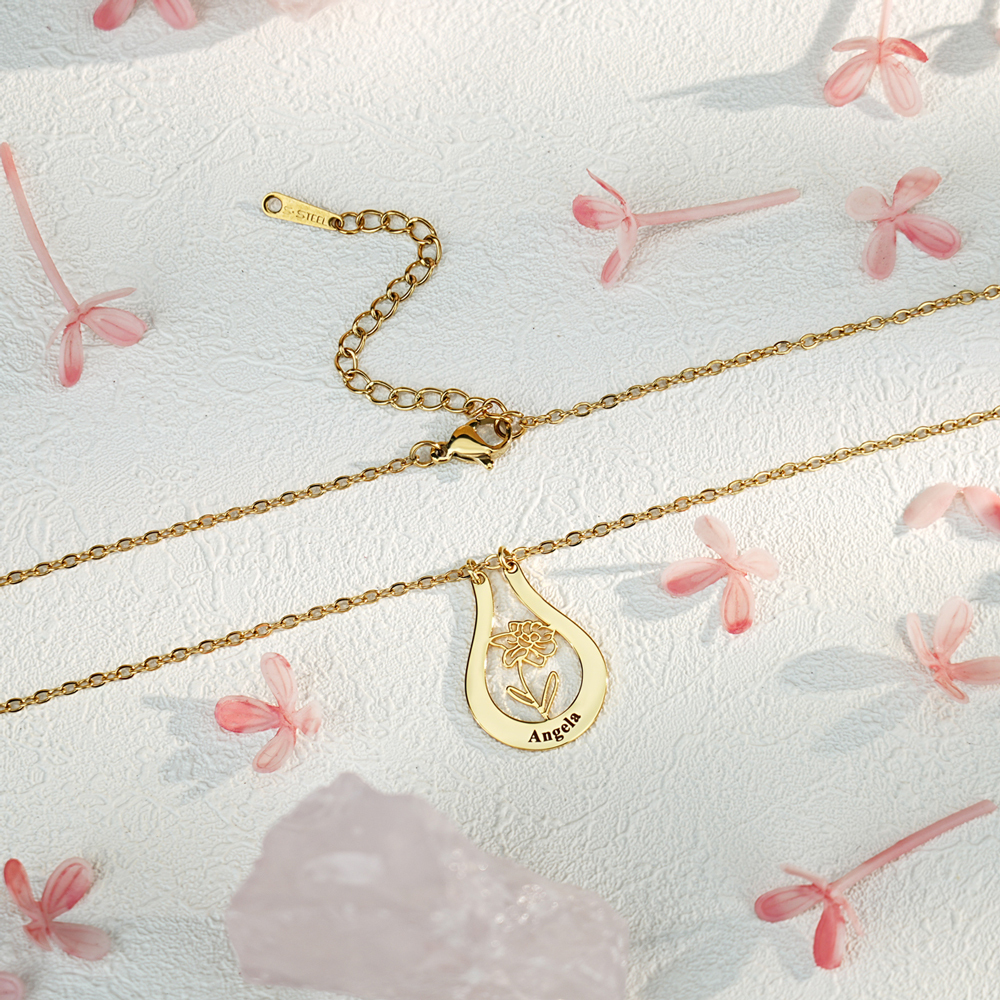 Bespoke Customization - 🌼Unique Birth Flower Necklace🌼