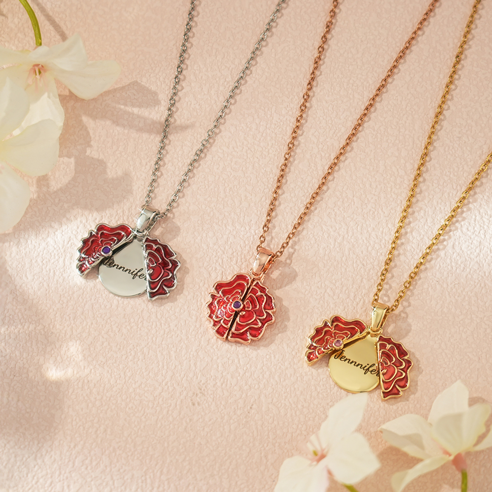 Valentine's Day Gifts🌸 Personalized Blooming Flower Name Necklace