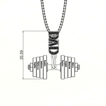 Father's Day🎁 Personalized DAD Dumbbell Charm Necklace