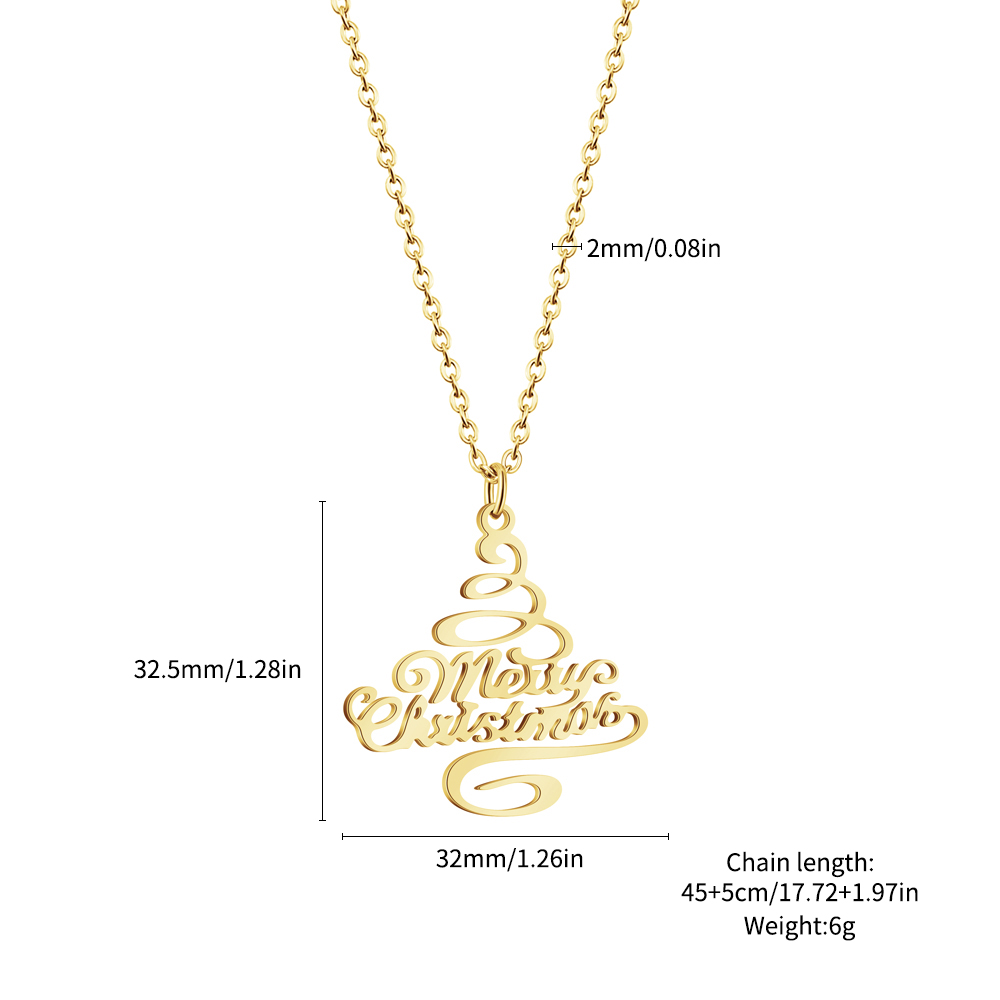 ✨ Merry Christmas Script Necklace ✨
