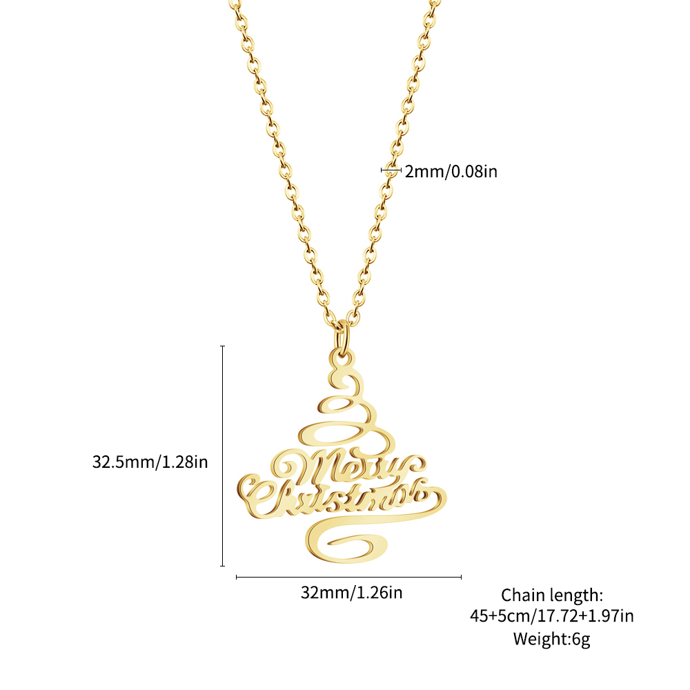 ✨ Merry Christmas Script Necklace ✨