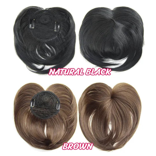 HOT SALE🔥 45% OFF|SHORT NATURAL  HAIR TOPPERS With Bangs