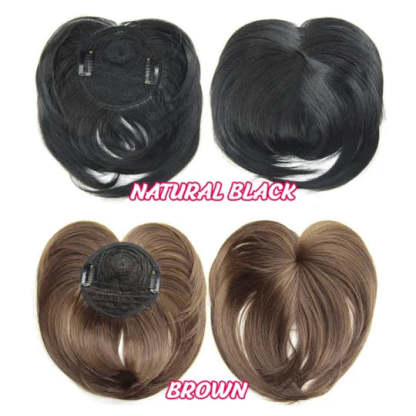 HOT SALE🔥 45% OFF|SHORT NATURAL  HAIR TOPPERS With Bangs